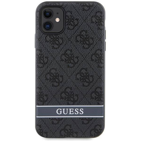 Guess GUHCN61P4SNK iPhone 11 / Xr grey/grey hardcase 4G Stripe