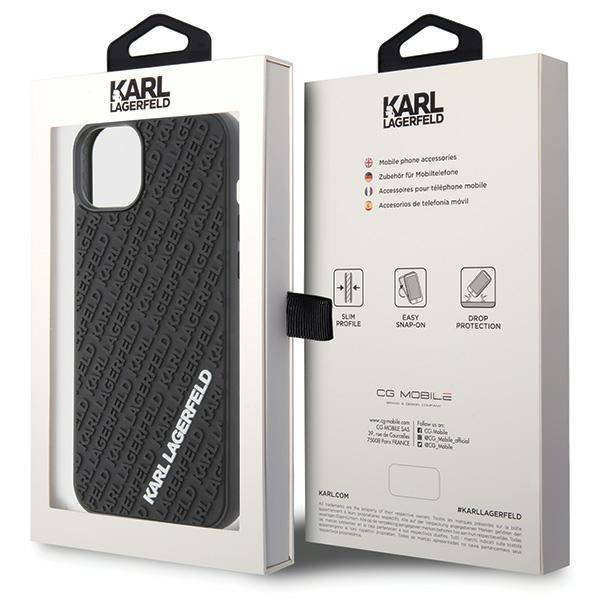 Karl Lagerfeld nakładka do iPhone 15 Plus 6,7" KLHCP15M3DMKRLK czarna HC 3D Multi Logo