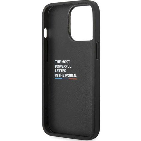 Hülle BMW BMHCP13L22NBCK iPhone 13 Pro / 13 6,1&quot; schwarz/schwarz Hardcase Leder Carbon