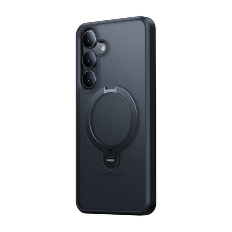 Etui na telefon Torras Ostand Spin Series do Samsung S25 (czarny)