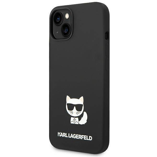 Oryginalne Etui IPHONE 14 PLUS Karl Lagerfeld Hardcase Silicone Choupette Body (KLHCP14MSLCTBK) czarne