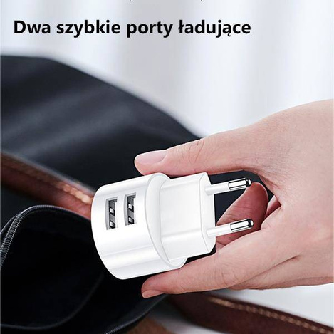 Ładowarka Sieciowa 2.1A 2x USB + Kabel USB - USB-C Fast Charging USAMS T20 XTXLOGT18TC05 białe