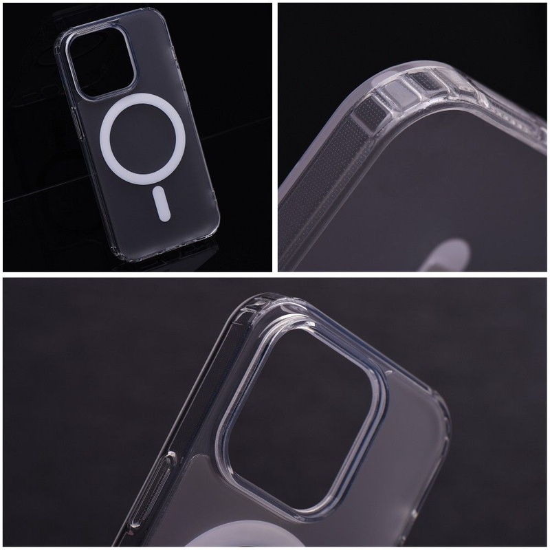 Futerał FROST MAG COVER kompatybilny z MagSafe do IPHONE 15 Pro transparentny