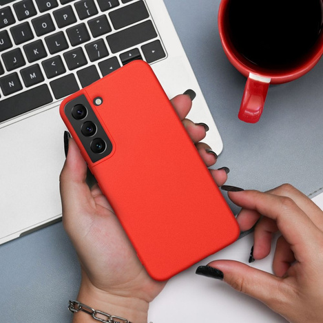 Futerał SILICONE do SAMSUNG Galaxy A55 5G brzoskwiniowy