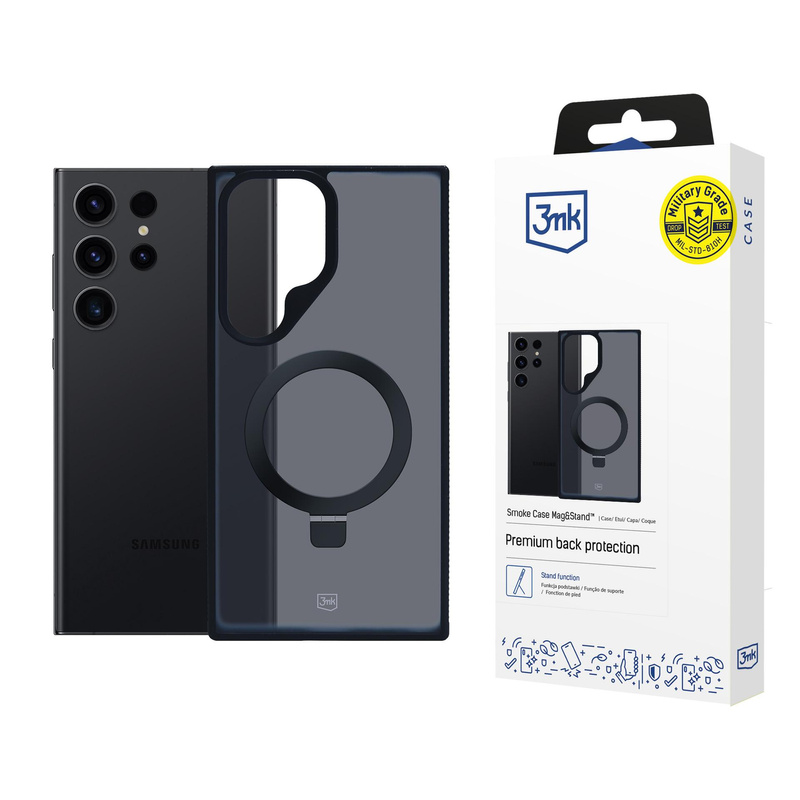 3MK Smoke Case Sam S24 Ultra Magsafe & Stand