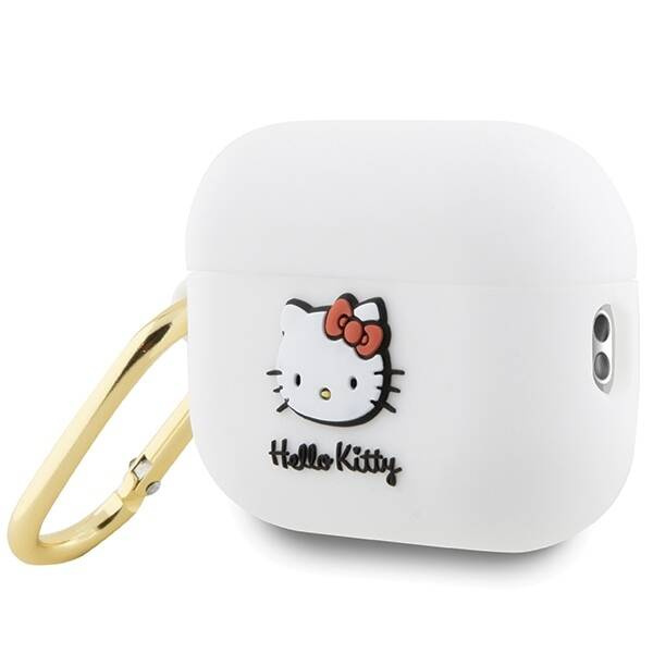 Hello Kitty Silikon 3D Kitty Head Hülle für AirPods Pro 2 (2022/2023) – weiß