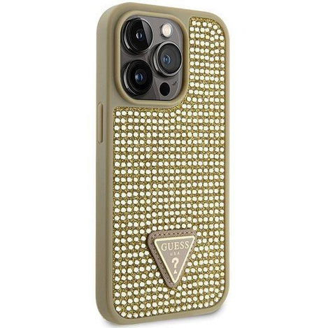 Guess GUHCP14LHDGTPD iPhone 14 Pro 6.1" gold/gold hardcase Rhinestone Triangle