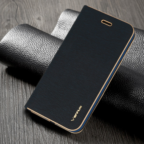 Kabura Vennus Book z ramką do Xiaomi Redmi 10A granatowa