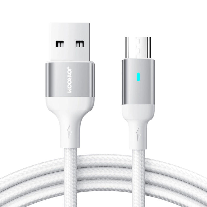 Joyroom USB-Kabel - Micro USB 2.4A für schnelles Aufladen und Datenübertragung 2 m weiß (S-UM018A10)