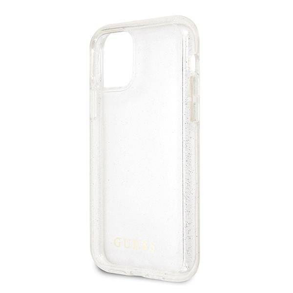 Guess GUHCN65PCGLSI iPhone 11 Pro Max srebrny/silver hard case Glitter