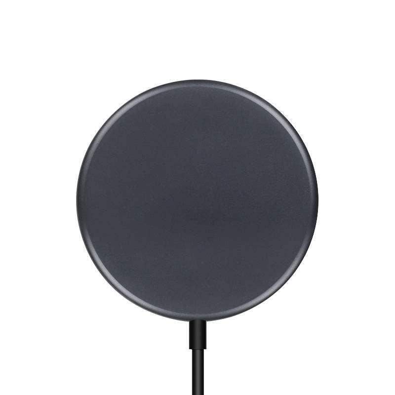 Crong MagSpot Wireless Charger - Aluminiowa ładowarka MagSafe 15W (Graphite)