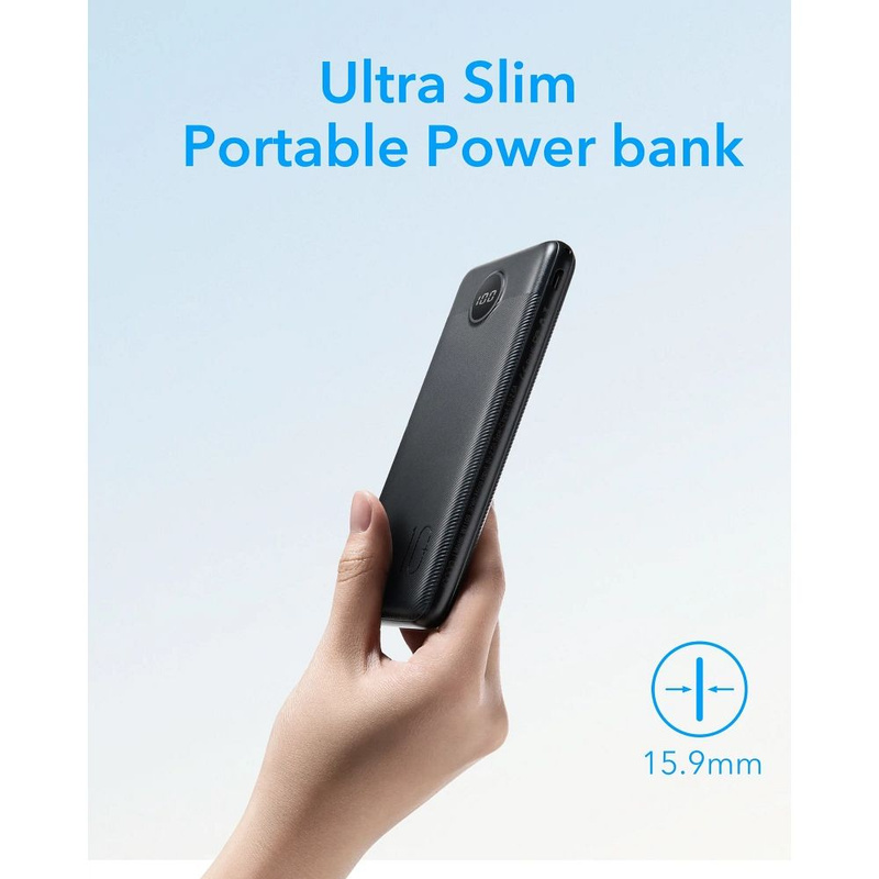 Bateria zewnętrzna (Powerbank) VEGER L10 - 10 000mAh LCD czarny (W1105)