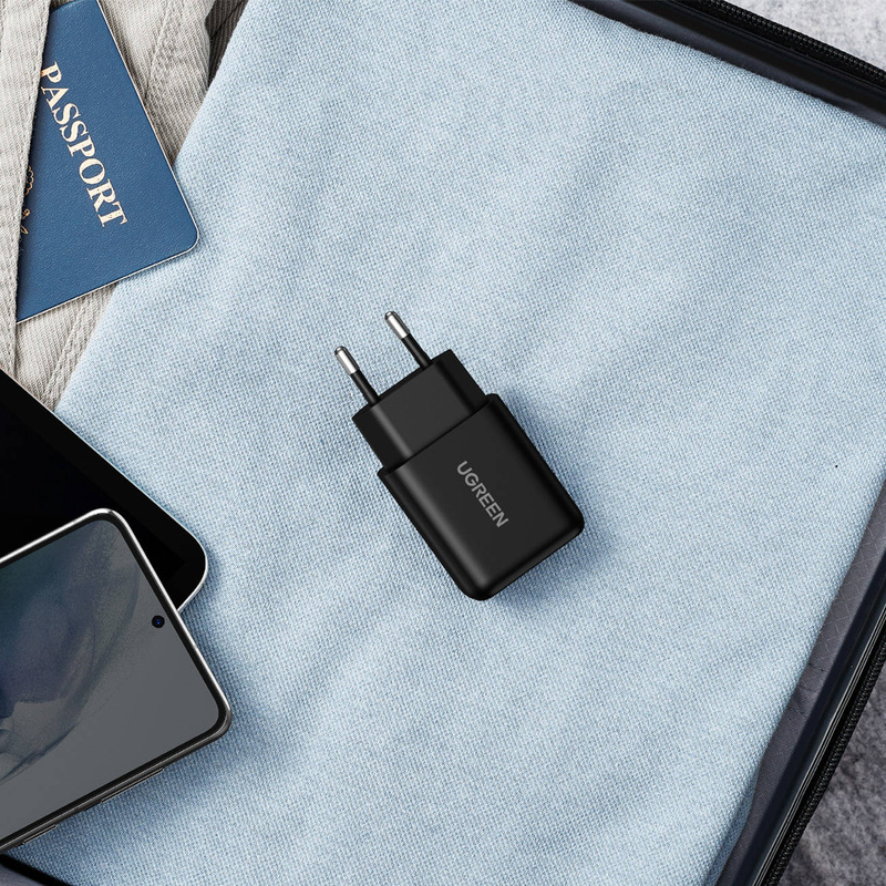 Ugreen USB-A QC3.0 18W charger black (CD122)