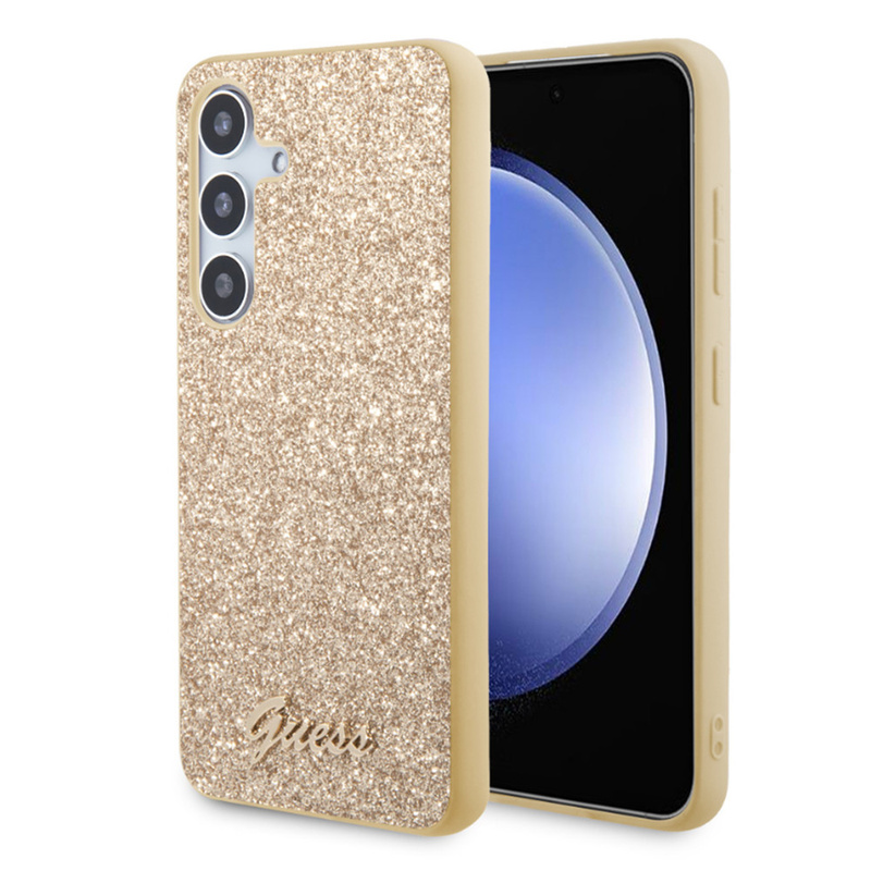 Oryginalne Etui GUESS Hardcase GUHCS24LHGGSHD do Samsung S24 Ultra (Glitter Script / złoty)