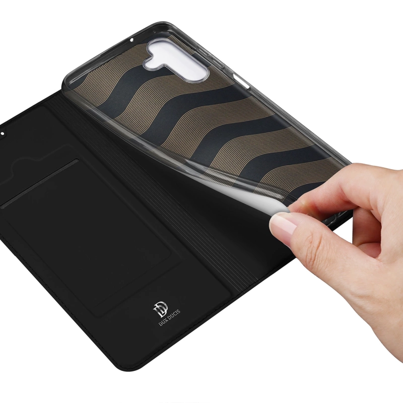 Dux Ducis Skin Pro Hülle für Samsung Galaxy A14 4G / 5G Cover mit Flip Card Wallet Stand Schwarz
