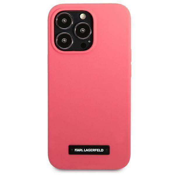 Karl Lagerfeld KLHCP13XSLMP1PI iPhone 13 Pro Max 6,7 &quot;Hardcase fuchsia / fuchsia Silicone Plaque
