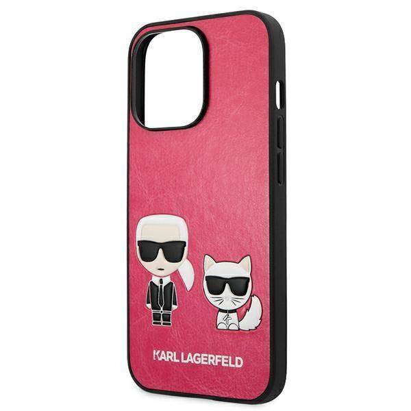 Karl Lagerfeld KLHCP13LPCUSKCP iPhone 13 Pro / 13 6,1" fuksja/fushia hardcase Ikonik Karl & Choupette