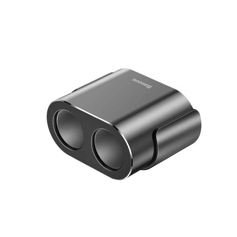 Baseus ładowarka samochodowa 2x USB 3.1A (17W) + 2x gniazdo zapalniczki (80W) czarny (CRDYQ-01)