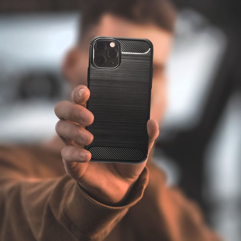 Futerał CARBON do IPHONE SE 2020 czarny