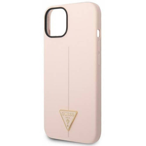 Guess Silicone Triangle Logo - Etui iPhone 14 (różowy)