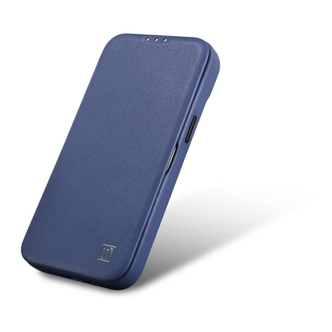iCarer CE Premium Leather Folio Case for iPhone 14 Plus Flip Magnetic MagSafe Blue (WMI14220715-BU)