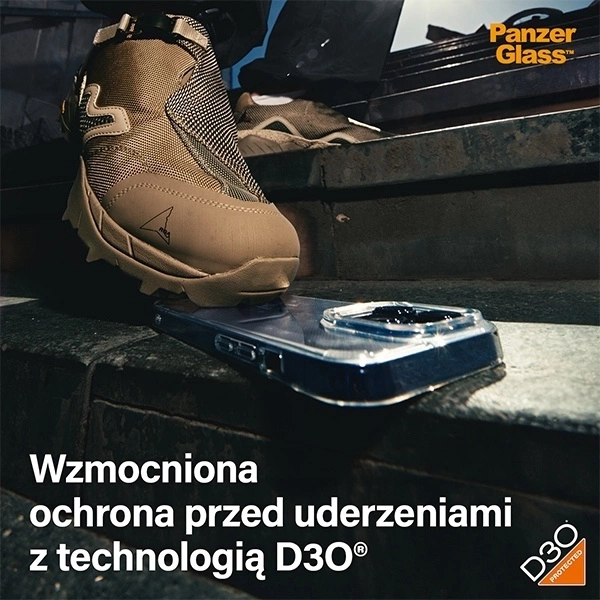 PanzerGlass HardCase mit D3O- und Military-Grade-Zertifizierung für iPhone 15 Pro – transparent