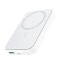 Joyroom JR-W020 20W Mini magnetic wireless power bank 10000mAh White with USB to Type-C 0.25m Cable Black