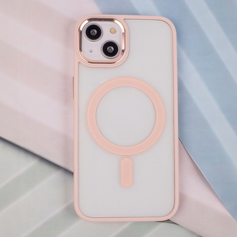 Nakładka Satin Clear Mag do iPhone 15 Pro Max 6,7&quot; różowa