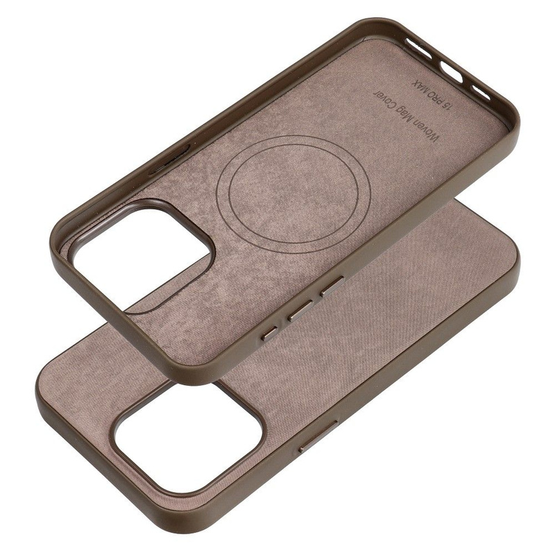 Woven Mag Cover kompatybilne z MagSafe do IPHONE 15 PRO MAX jasny brązowy