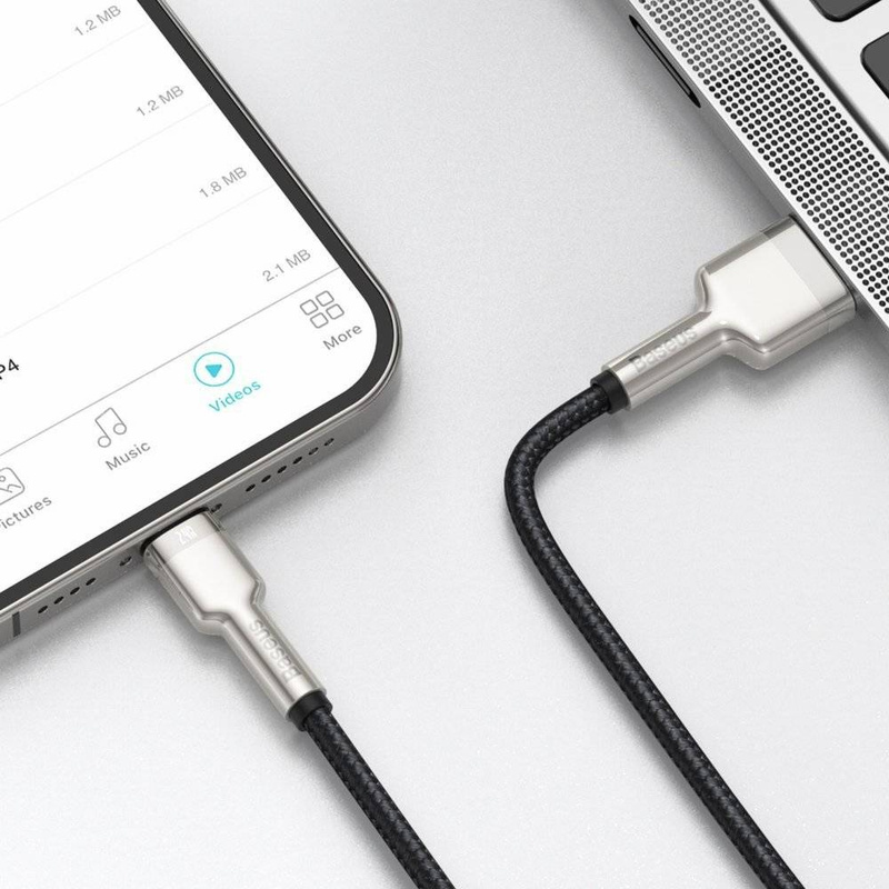 Baseus Cafule Series Metal Data Cable USB to IP 2.4A 0.25m Black
