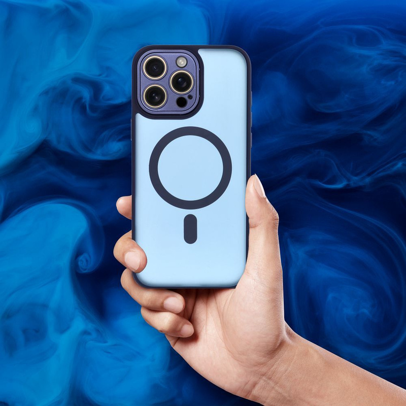 Futerał VARIETE MAG COVER kompatybilny z MagSafe do IPHONE 12 PRO granatowy