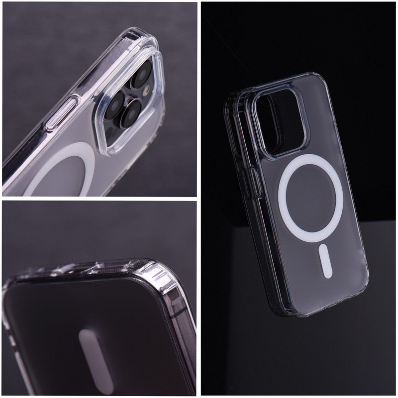 Futerał FROST MAG COVER kompatybilny z MagSafe do IPHONE 15 Pro transparentny