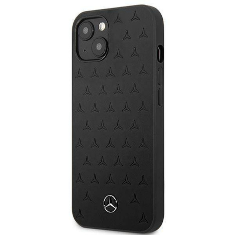 Mercedes MEHCP13SPSQBK iPhone 13 mini 5,4" czarny/black hardcase Leather Stars Pattern