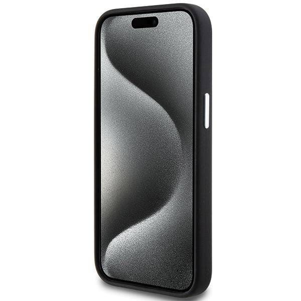 BMW Signature Liquid Silicone MagSafe Hülle für iPhone 15 Plus – Schwarz