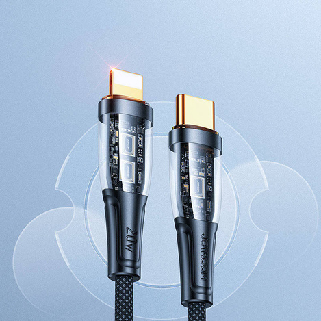 Joyroom Schnellladekabel mit Smart Switch USB-C - Lightning 20W 1,2m schwarz (S-CL020A3)