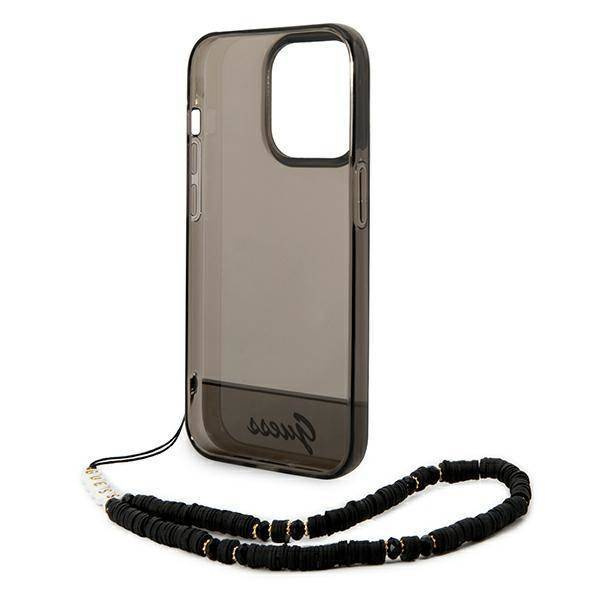 Guess GUHCP14LHGCOHK iPhone 14 Pro 6.1 "schwarz / schwarzes Hardcase Translucent Pearl Strap