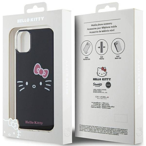 Hello Kitty IML Kitty Face Hülle für iPhone 11 / Xr – Schwarz