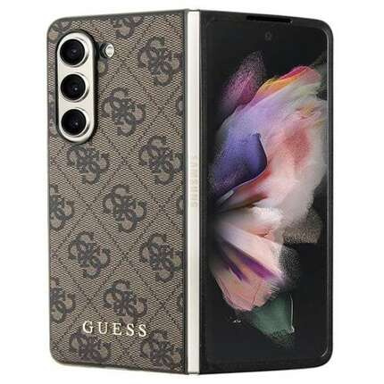 Oryginalne Etui SAMSUNG GALAXY Z FOLD 5 Guess Hardcase 4G Charms Collection (GUHCZFD5GF4GBR) brązowe