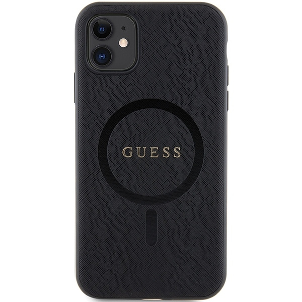 Original Case IPHONE 11 / XR Guess Hardcase Saffiano MagSafe (GUHMN61PSAHMCK) black