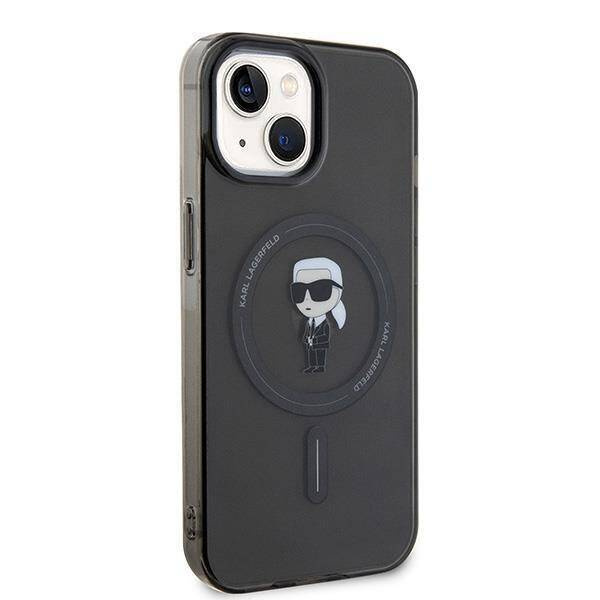 Etui Karl Lagerfeld IML Ikonik MagSafe do iPhone 15 - czarne