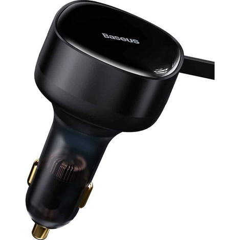 Ładowarka samochodowa 2w1 33W 2x USB C (męskie) Baseus Enjoyment - czarna