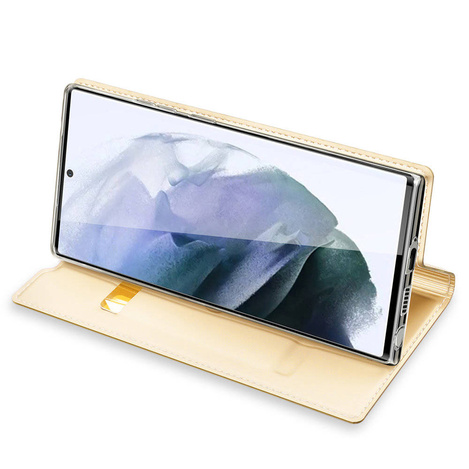Dux Ducis Skin Pro Bookcase type case for Samsung Galaxy S22 Ultra golden