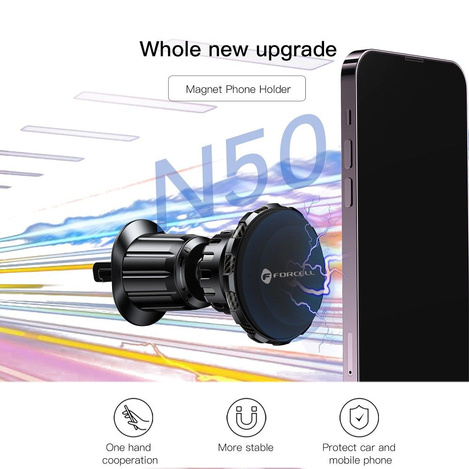 FORCELL F-Grip MagElite uchwyt samochodowy do kratki wlotu magnetyczny czarny