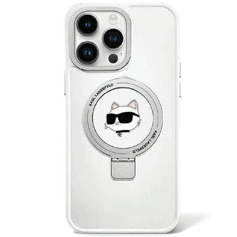 Karl Lagerfeld KLHMP15SHMRSCHH iPhone 15 6.1" white/white hardcase Ring Stand Choupette Head MagSafe