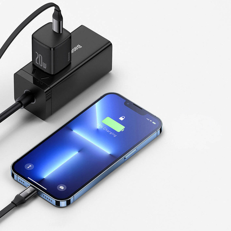 Baseus Bright Mirror 2 retractable cable 3in1 USB Type C - micro USB + Lightning + USB Type C 3.5A 1.1m black (CAMJ010201)