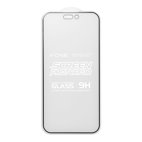 Szkło hartowane X-ONE Full Cover Extra Strong Matowe - do iPhone 14 Pro Max (full glue) czarny