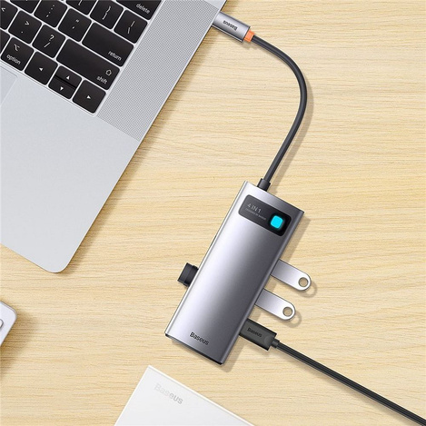Baseus Metal Gleam Series 4 in 1 HUB Docking Station USB Type C - 4 x USB 3.2 Gen. 1 (WKWG070013)
