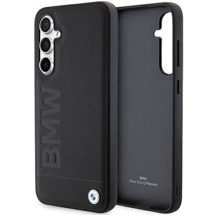 Oryginalne Etui BMW Hardcase BMHCS23FESLLBK do Samsung S23 FE (Leather Hot Stamp / czarny)