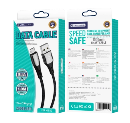 JELLICO Kabel B18 Micro 3.1A 1M schwarz