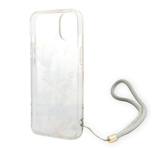 Oryginalne Etui IPHONE 14 PLUS Guess Hardcase Flower Strap (GUOHCP14MHFLSU) fioletowe